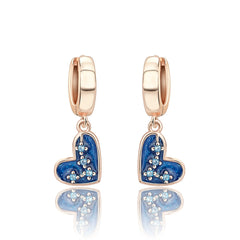 White Copper Electroplated With Thick Silver Personalized Earrings