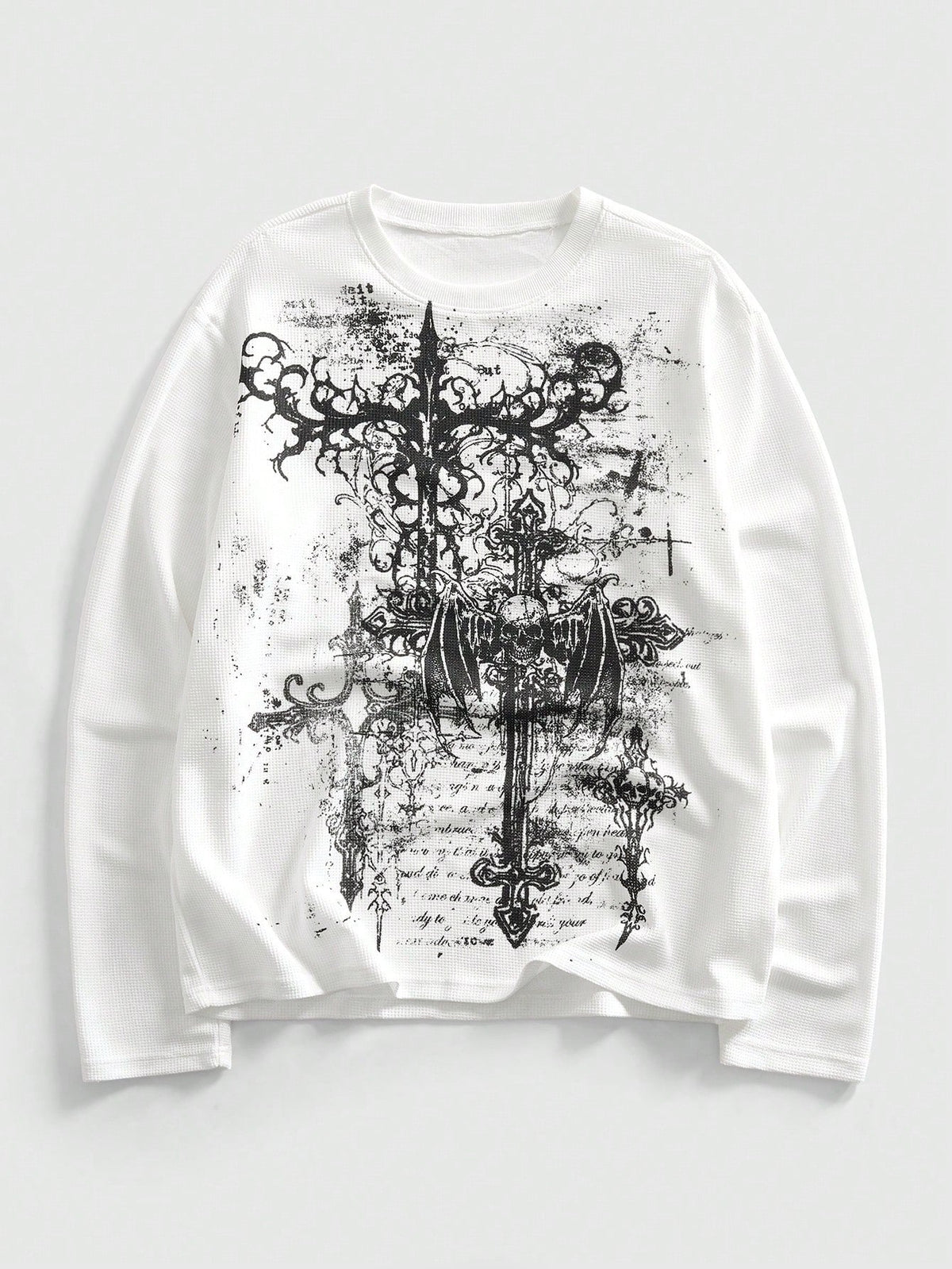 Prenda informal personalizada con estampado de calavera y letras