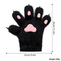 Guantes de pata de gato hechos a mano, de felpa, con almohadilla de carne y accesorios de palma de gato