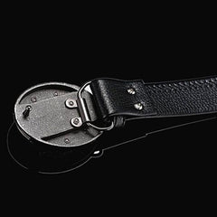 Ceinture à boucle lisse avec couteau d'autodéfense, tête de boucle punk