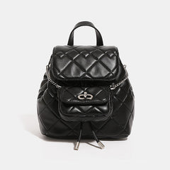 Womens Niche-Design Soft Chain Multi-Use Backpack