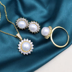 Freshwater Pearl Simplicity All-match Necklace Suit