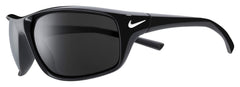 Nike EV1134-001 Adrenaline Sunglasses Shiny Black/White Frame Color Grey Lens Tint
