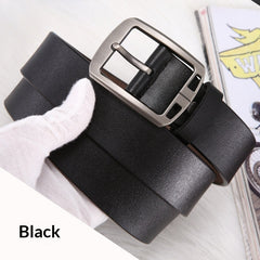 Ceinture en cuir longue décontractée pour homme avec boucle à ardillon