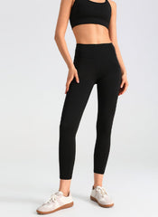 Mesh Side-pocket Stretchy Athletic Leggings