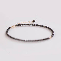 Ultra-fine Natural Obsidian Anklet For Women