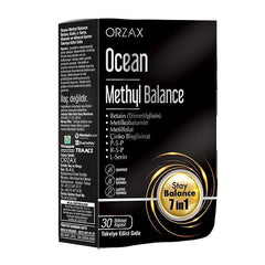 Orzax Ocean Methyl Balance Dietary Supplement - Natural with Vitamins & Minerals, Gluten-Free, Non-GMO - 30 Capsules