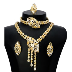 Dazzling Starry Night Cheetah Gemstone Necklace