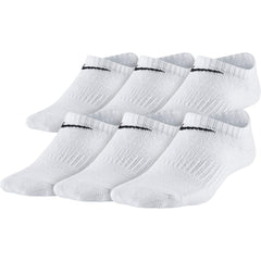 Nike Kids Everyday Lightweight No-Show Socks (6 Pairs) White/Black Medium