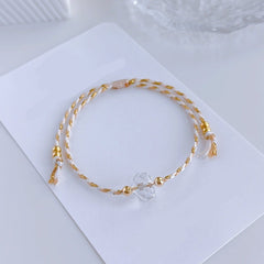 Shell Crystal Green Rice-bead Multi-layer Stacked Bracelet For Women