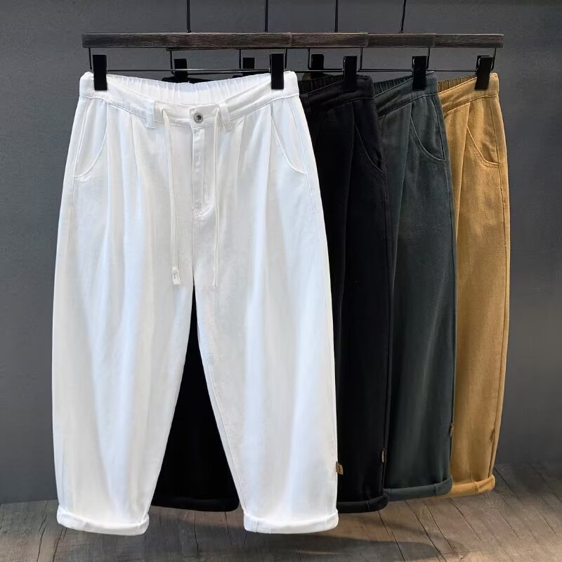 Jean de travail polyvalent pour homme, style streetwear, coupe ample grande taille