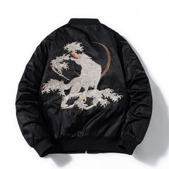 Mens Loose-Fit Trendy Embroidered Jacket