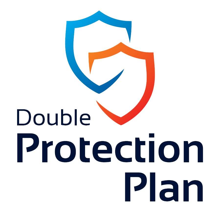 Double Protection Plan logo representing an electronics protection plan for added security.