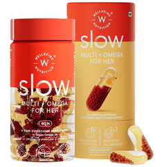Wellbeing Nutrition Slow Cápsulas multivitamínicas + omega para ella