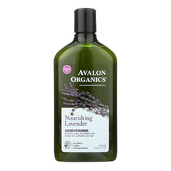 11 Fl Oz bottle of Avalon Organics lavender conditioner. Nourishes and moisturizes normal to dry hair.