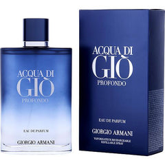 ACQUA DI GIO PROFONDO by Giorgio Armani EAU DE PARFUM SPRAY REFILLABLE 6.7 OZ