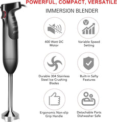 iCucina 4-in-1 Variable Speed Immersion Hand Blender