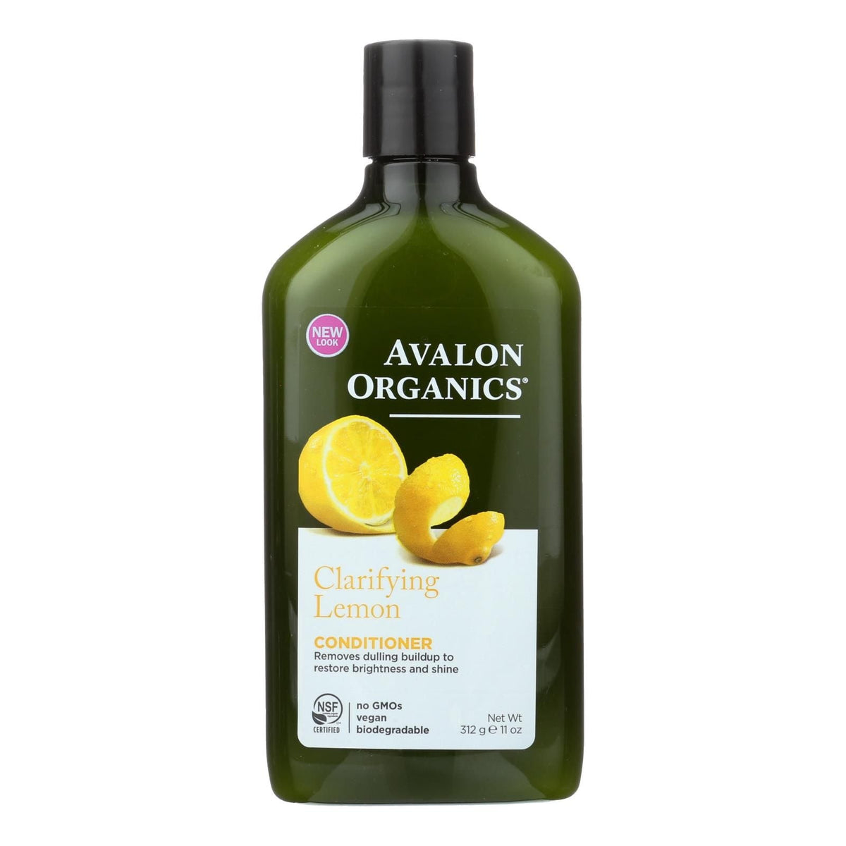 11 Fl Oz bottle of clarifying Avalon Organics lemon conditioner. Removes buildup to restore shine.