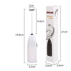 Mini Battery Operated Milk Frother Handheld; Mini Blender And Foam Maker For Coffee; Cappuccino; Latte; Matcha; Hot Chocolate; Portable Foam Maker Drink Blender With Stainless Steel Whisk
