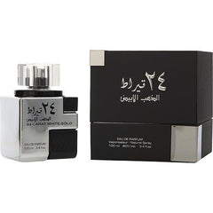 LATTAFA 24 CARAT WHITE GOLD by Lattafa EAU DE PARFUM SPRAY 3.4 OZ
