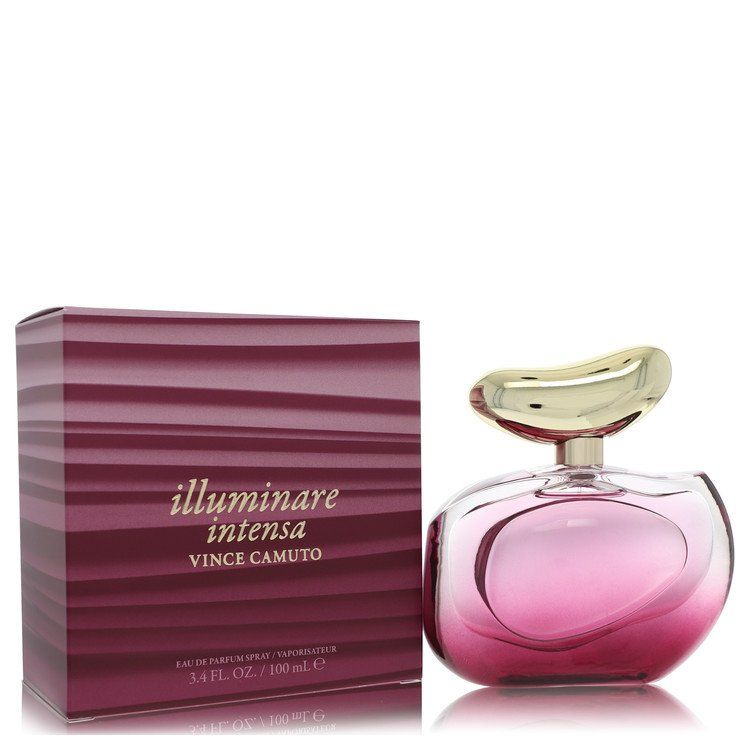 Vince Camuto Illuminare Intensa perfume for women, 3.4 oz (100 ml) Eau de Parfum spray with matching maroon box.