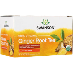 100% Organic Ginger Root Tea - Caffeine-Free