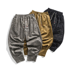 Nouveau pantalon de survêtement épais grande taille, style chinois traditionnel modernisé