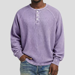 Chemise décontractée élégante imprimée pour homme, à manches longues