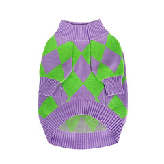 Pull pour chien en tissu à carreaux tendance