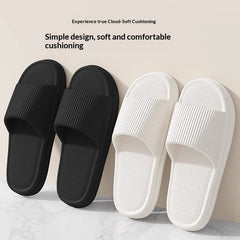 Minimalist Home-use Bathroom Slippers With A Plush Cushioned Feel For Men