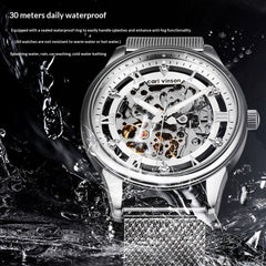 Fully Automatic Hollowed-Out Mens Mechanical Watch