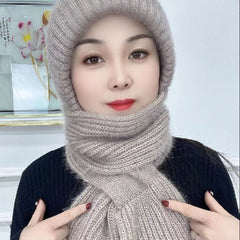 Gorro elegante y versátil tejido a mano, para exteriores, resistente al frío y al viento