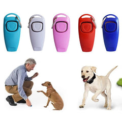 Clicker et sifflet combinés pour chien - accessoire de dressage, clicker pour chiot avec guide et anneau porte-clés
