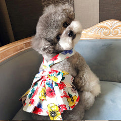 Ropa estampada de algodón 100 % para gatos y perros, diseños de caniche, schnauzer y pomerania