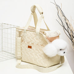 Sac à main portable pour animaux, grande capacité, ventilé, pour transporter chiens et chats