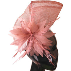 Fan-shaped Handcrafted Linen Headpiece