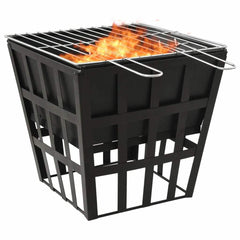 EBTOOLS 2-in-1 Steel Fire Pit and BBQ
