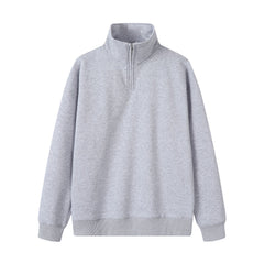 Sweat à capuche haut de gamme pour femmes, col montant et demi-zip
