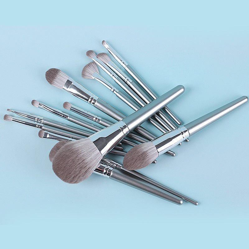 Nuevo set de 14 pinceles de maquillaje con mango de madera, herramientas de maquillaje