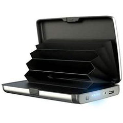 eCharge Wallet Deluxe Portable Power Bank and Credit Card Case