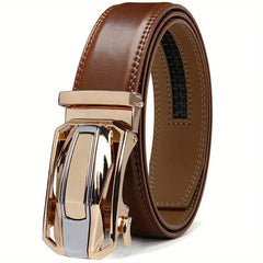 Ceinture élégante polyvalente décontractée et professionnelle pour homme, en cuir de vache double épaisseur, pour pantalon