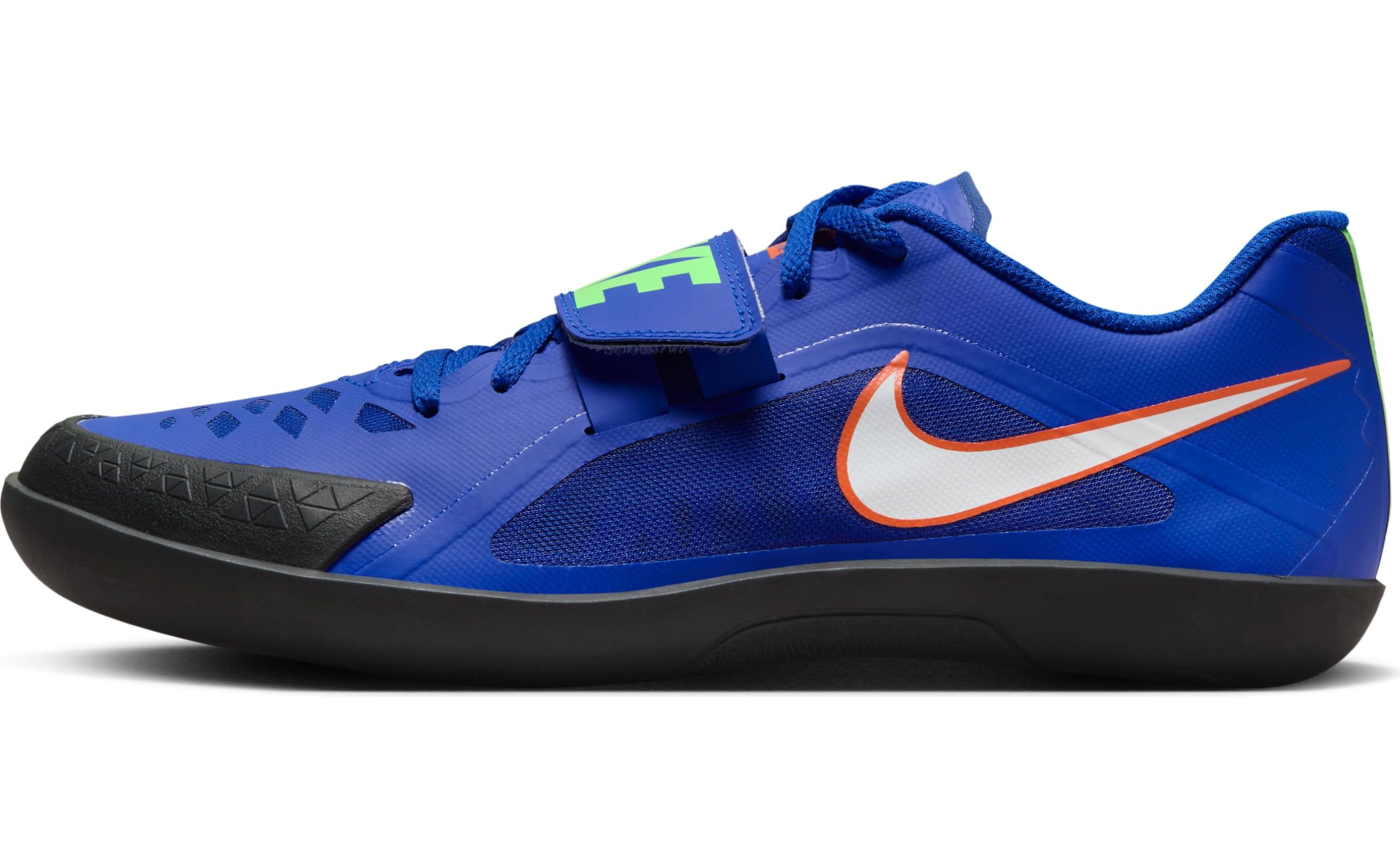 Blue Nike Zoom Rival SD 2 throwing shoes with midfoot strap.