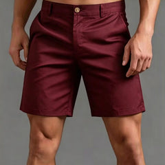 Pantalon corsaire pour homme grande taille, ajusté à jambes droites, en soie glacée, de couleur unie