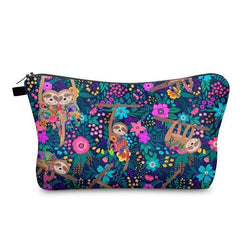 Estuche elegante multicolor estampado para lápices, de gran capacidad, para estudiantes, bolsa adorable con diseño de dibujos animados, bolsa cosmética