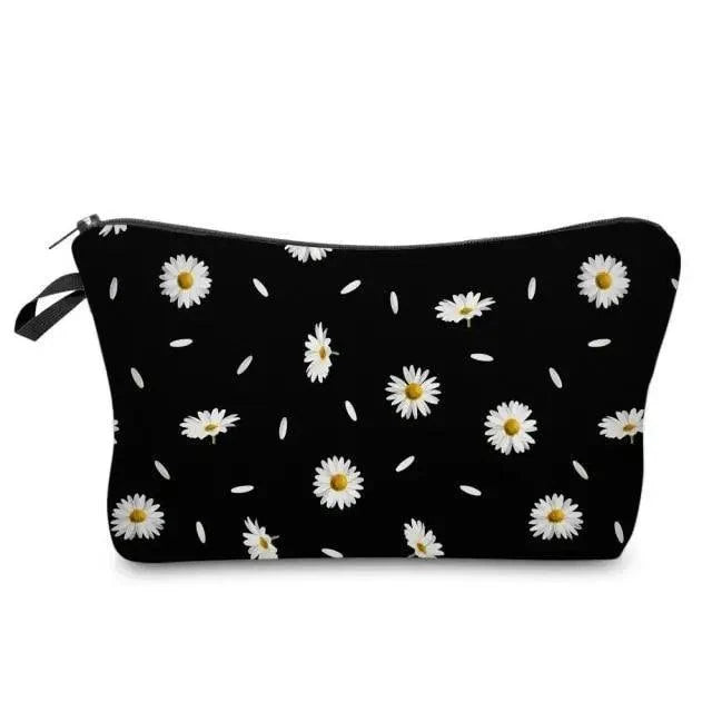 Estuche elegante multicolor estampado para lápices, de gran capacidad, para estudiantes, bolsa adorable con diseño de dibujos animados, bolsa cosmética