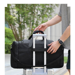 Multifunctional Solid-color Gym Bag With Large Capacity And Dry-wet Separation