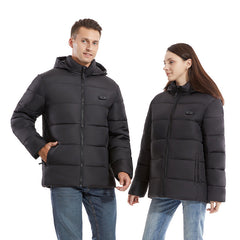 Manteau ouatiné chauffant intelligent à courant continu, bicolore, à température constante