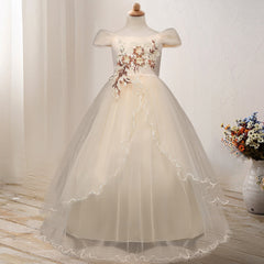 Costume de robe de princesse à fleurs asymétrique