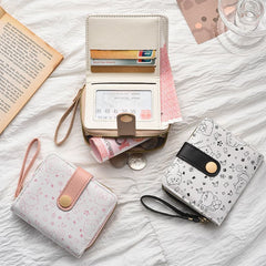 New Japanese-style Wallet Cute Cartoon Short Design