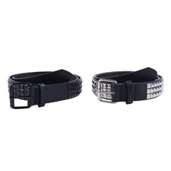 Cinturón de PU con remaches huecos, banda para la cintura de estilo, para hombre y mujer